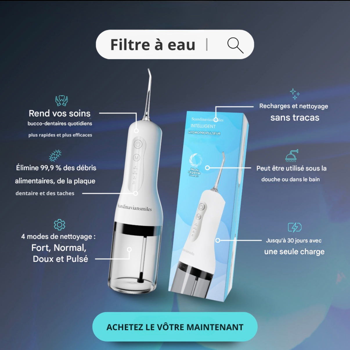Filtre à eau intelligent